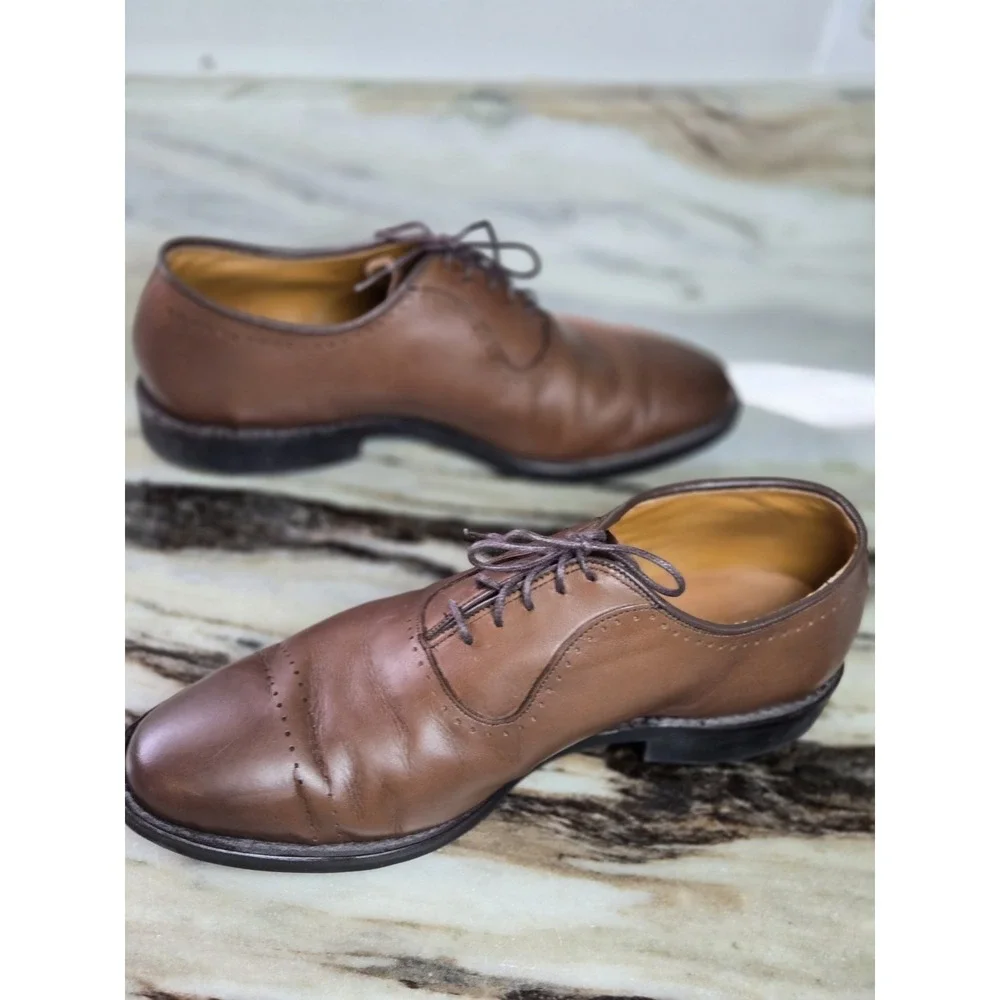 Allen Edmonds Port Washington Cap Toe 9.5‎ 3E Casual Preppy Travel Work Office